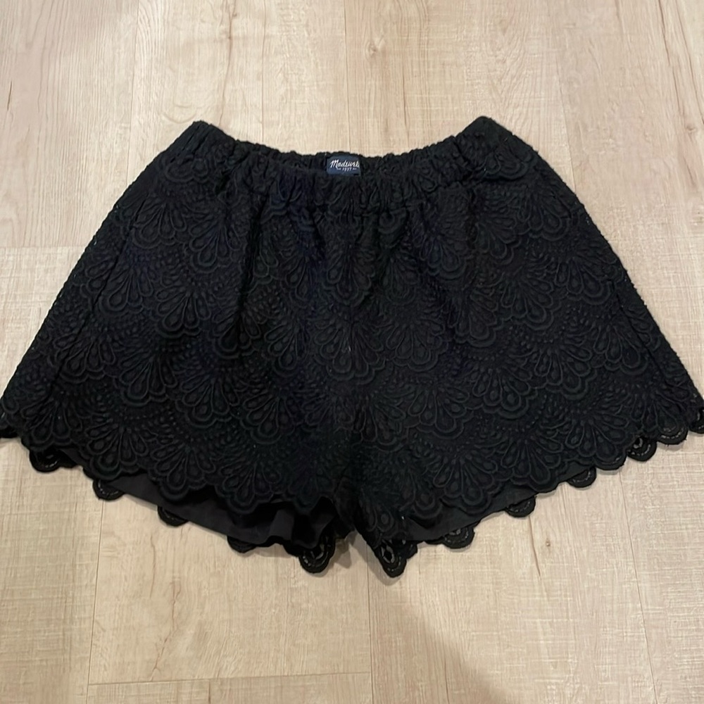 Madewell Black Lace Overlay Shorts